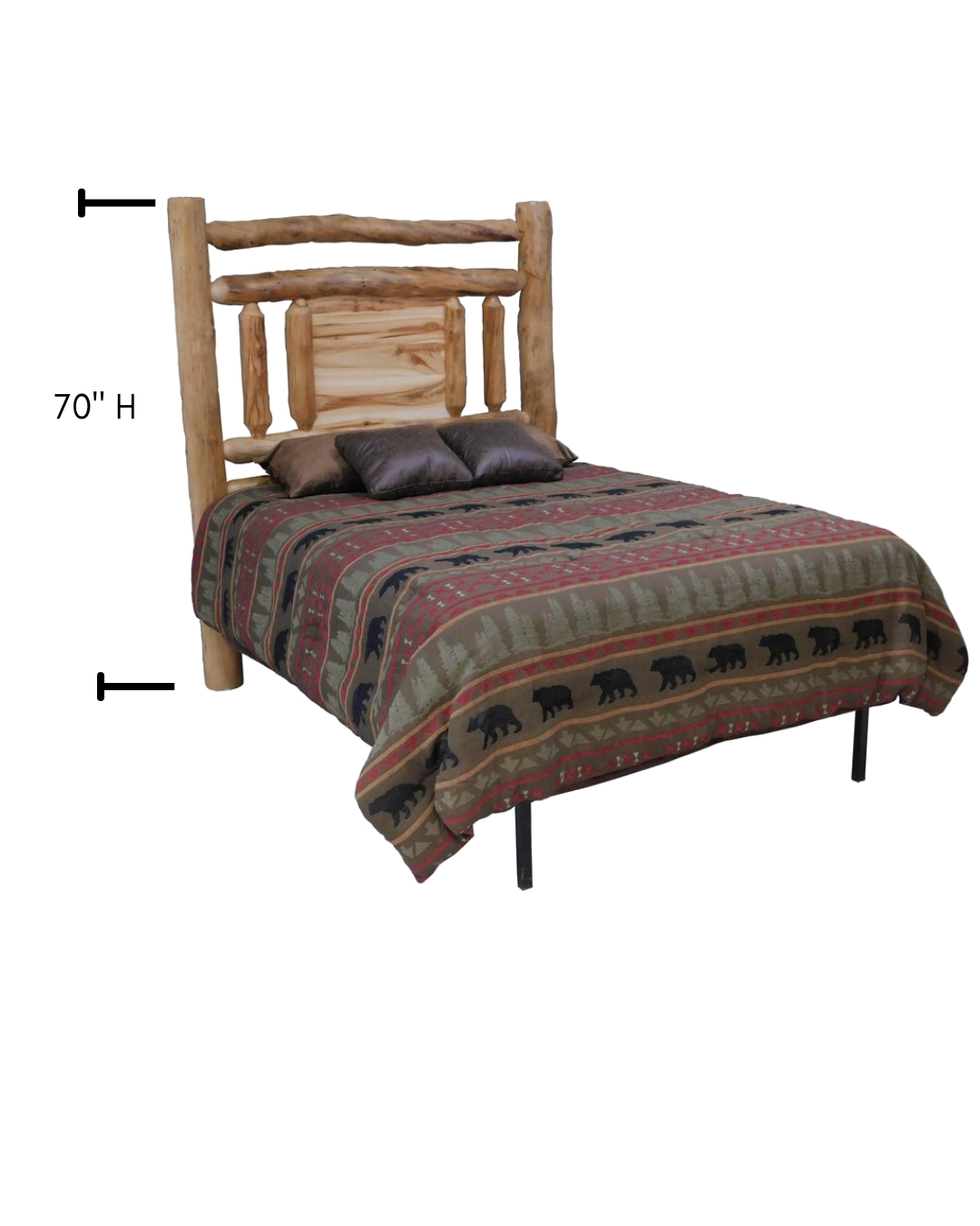 Aspen Rustic Log Lakeside Accent Headboard