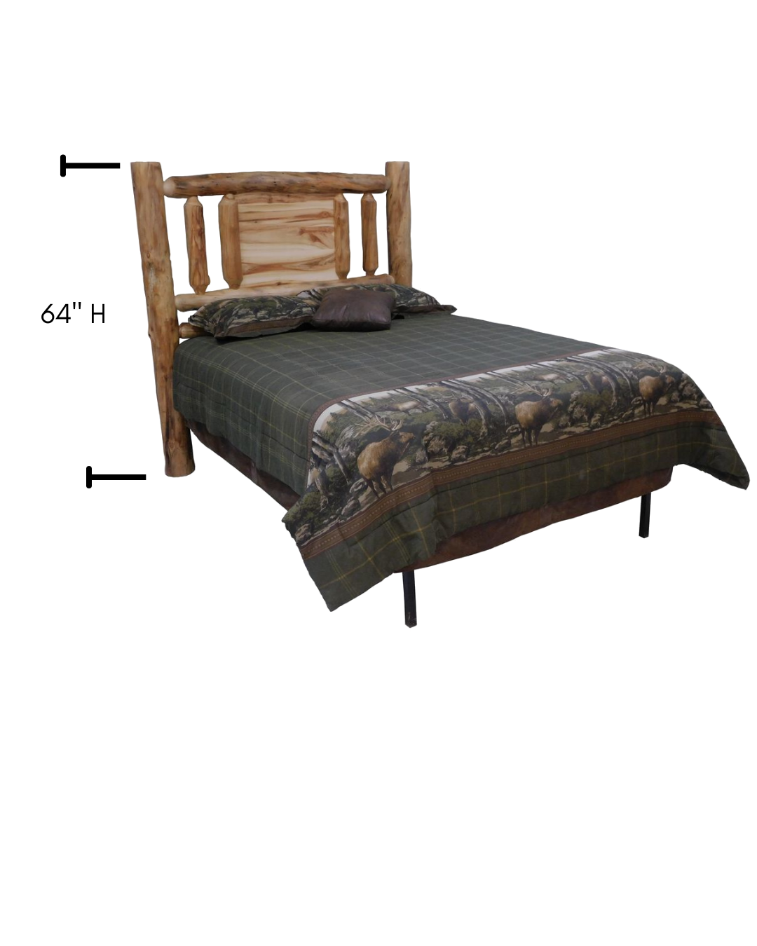 Aspen Rustic Log Lakeside Headboard
