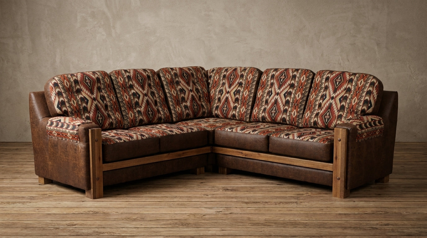 Rustic Farmhouse Loveseat x Loveseat Mountain Comfort Sectional