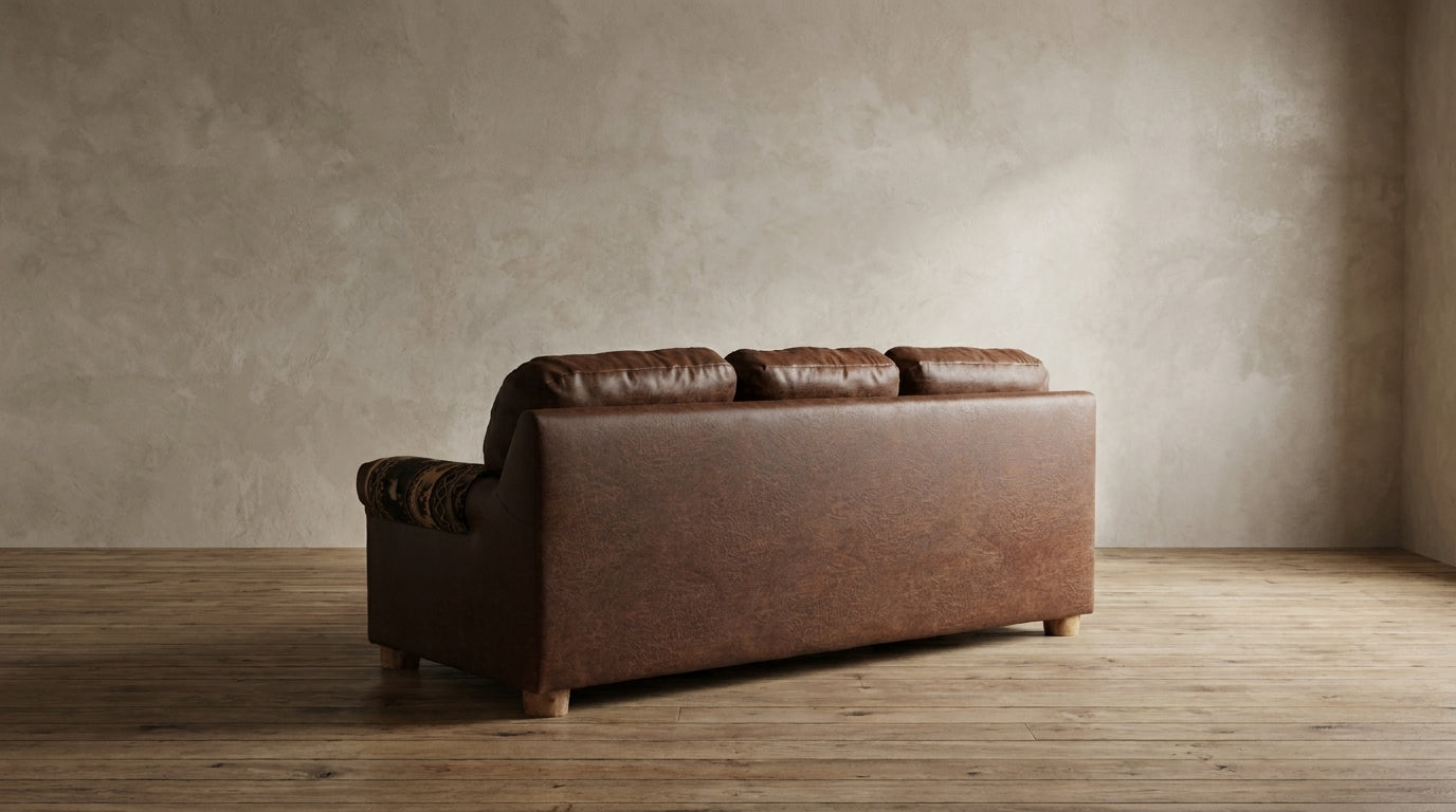 Rustic Log Mountain Comfort Sofa