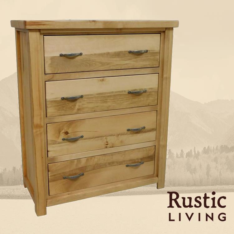 Rustic 4 Drawer Chest in Artisan