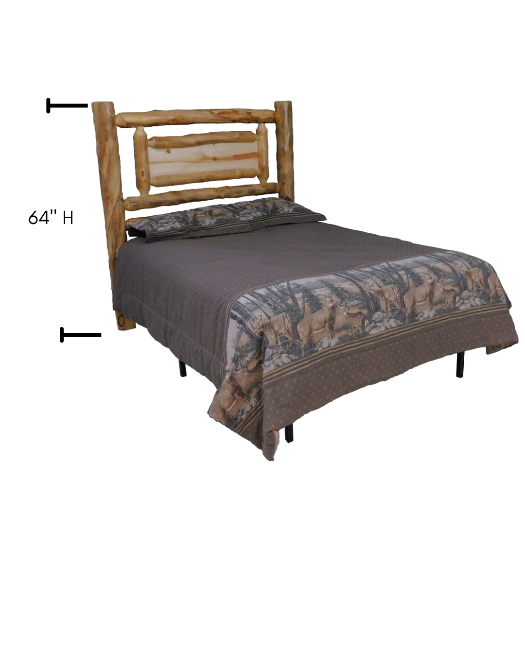 Aspen Rustic Log Riverside Headboard