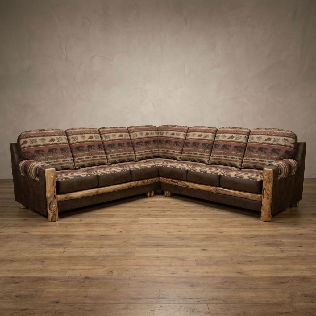 Aspen Rustic Log Sofa x Sofa Mountain Comfort Sectional