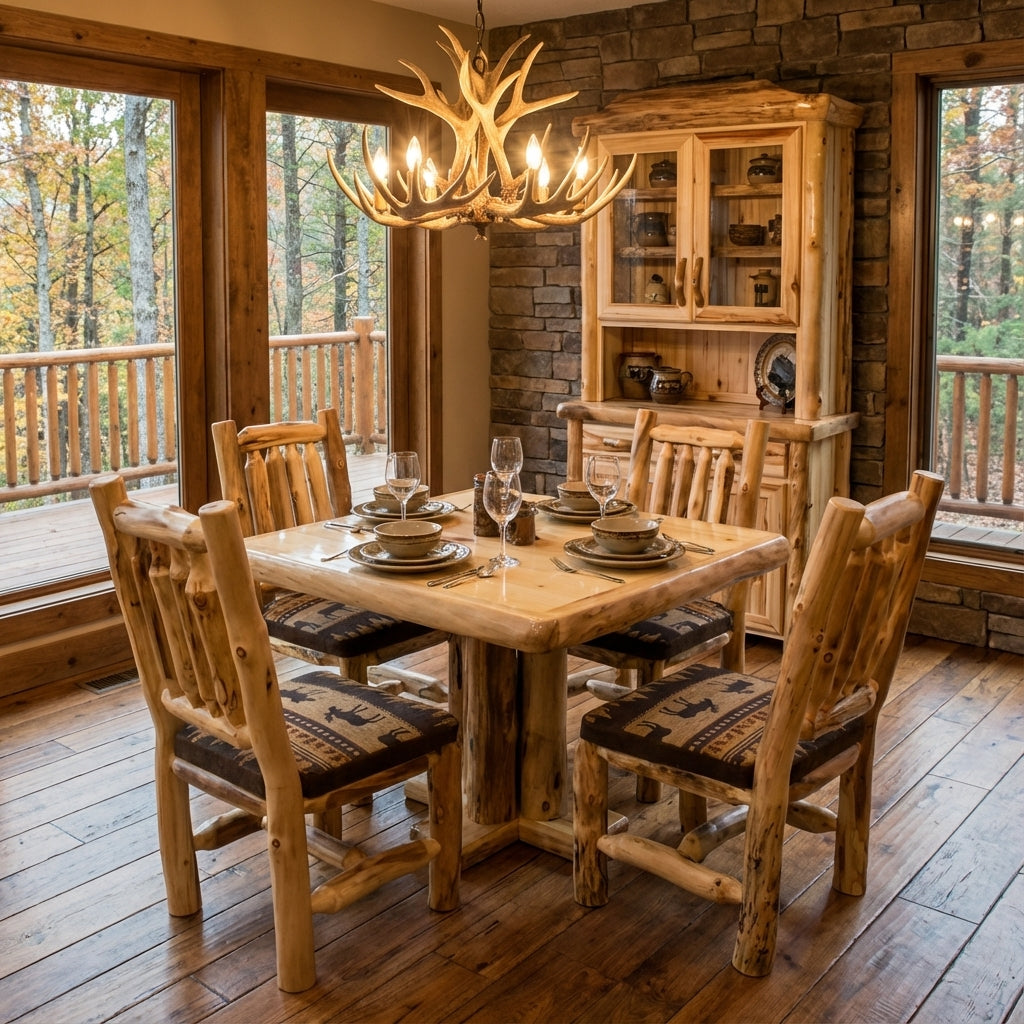 Aspen Rustic Log Timberland Dining Chair