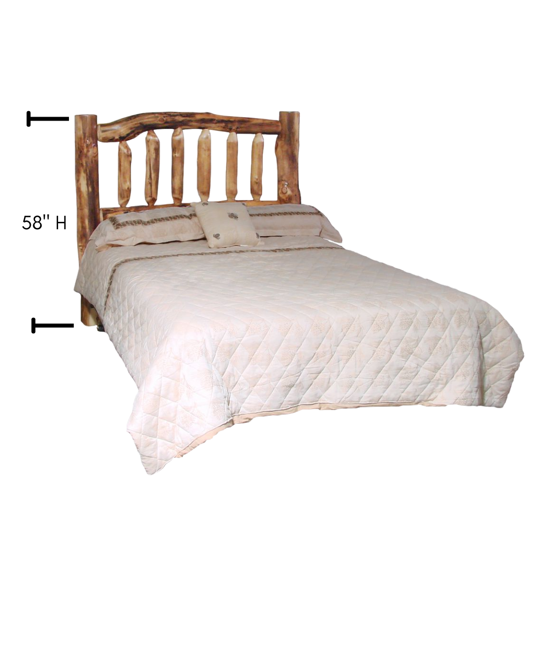 Aspen Rustic Log Timberland Headboard