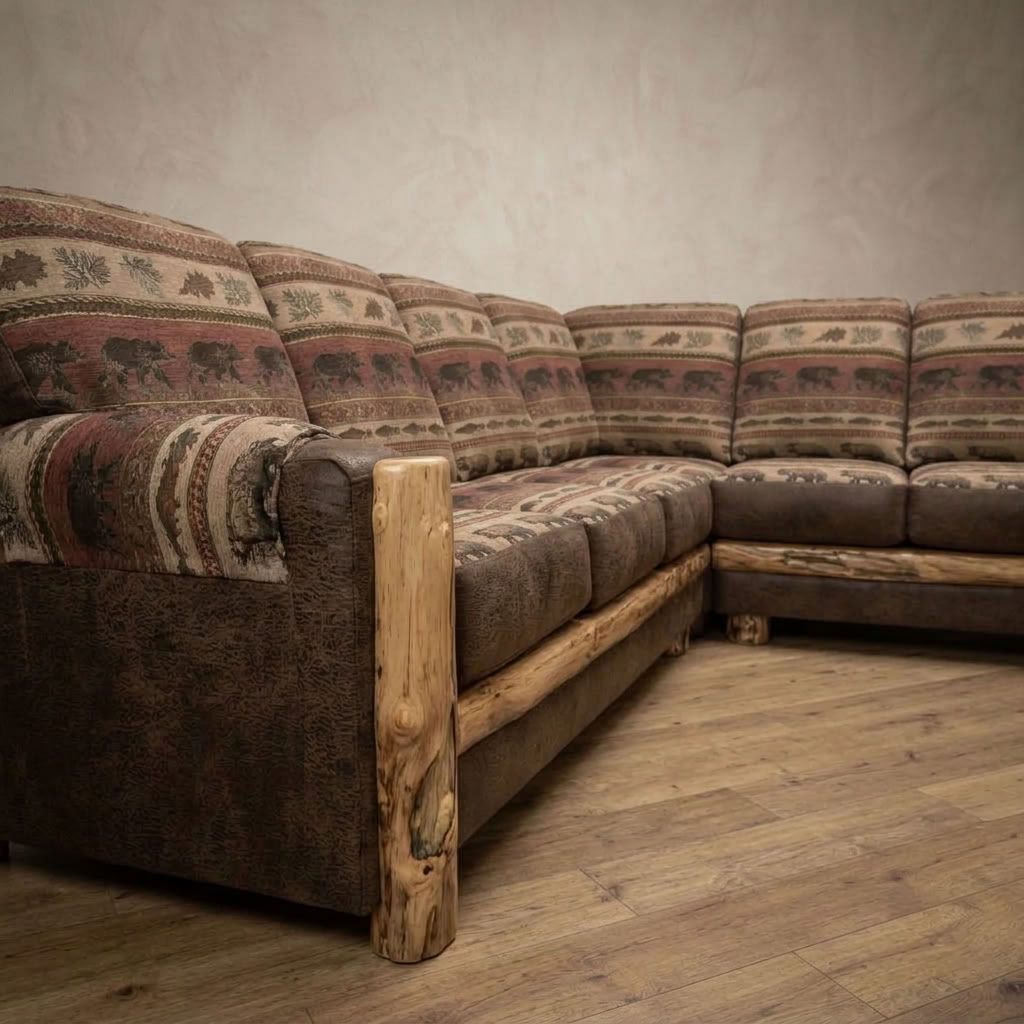 Aspen Rustic Log Sofa x Sofa Mountain Comfort Sectional