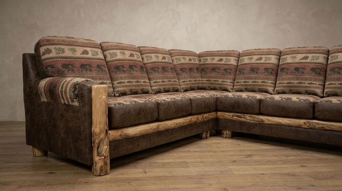 Aspen Rustic Log Sofa x Sofa Mountain Comfort Sectional