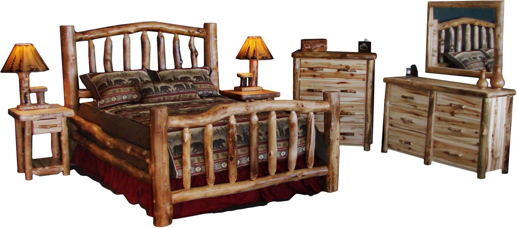 Rustic store log furniture